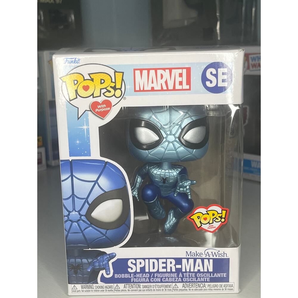 Spider-Man SE Funko POP! Marvel: Make A Wish Metallic Blue